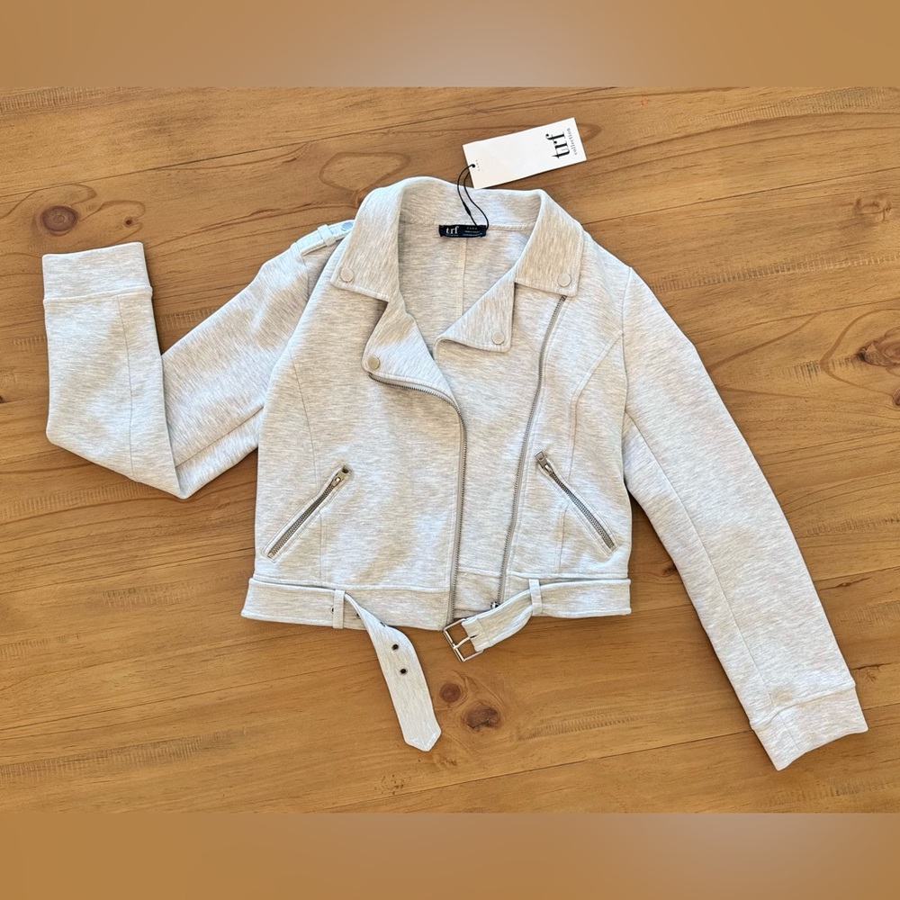 Zara trf Jacket Light Gray Size M